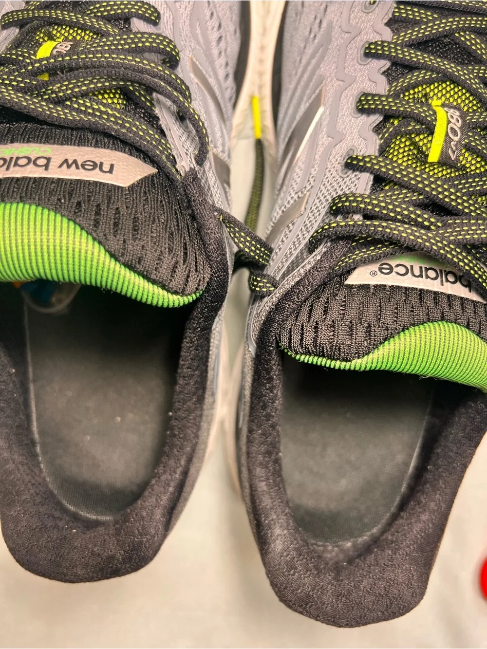 New Balance Gray and Lime Green Men's Running Shoes